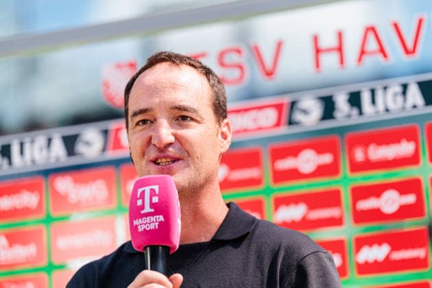 Nico Willig, VfB Stuttgart II Head Coach, in an interview with Magenta Sport GER; TSV Havelse 1912 vs. VfB Stuttgart II, Soccer, 3rd Division, Matchday 1, 2026–2027 Season, August 8, 2026 DFL regulations prohibit the use of photographs as image sequences and or quasi-video GER, TSV Havelse 1912 vs. VfB Stuttgart II, soccer, 3rd League, Matchday 1, 2026–2027 season, August 8, 2026, Hanover Copyright: xEibner-Pressefoto JanxRollingerx EP_JSK