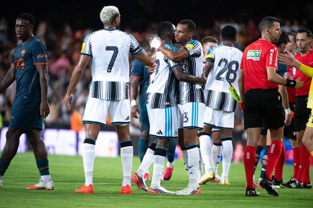 ESP Valencia CF vs. Newcastle CF, 2026–2027 Preseason Match: Jacob Murphy of Newcastle during the preseason match between Valencia CF and Newcastle, played at Estadio Mestalla in Valencia on August 8, 2026. Valencia, Spain. Valencia, Spain. Soccer Copyright: xLeopoldxSoglox