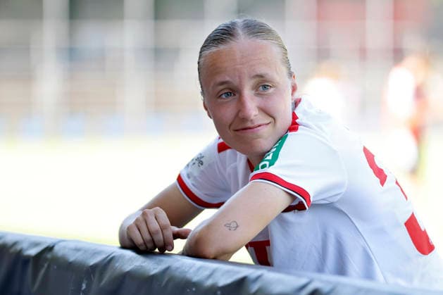 Soccer player Beke Sterner on defense during the friendly match between 1. FC Köln s women s first team and FC Twente Enschede (NED) at Franz Kremer Stadium. Final score: 5–1 for Köln, August 8, 2026, North Rhine-Westphalia, Germany Copyright: xChristophxHardtx