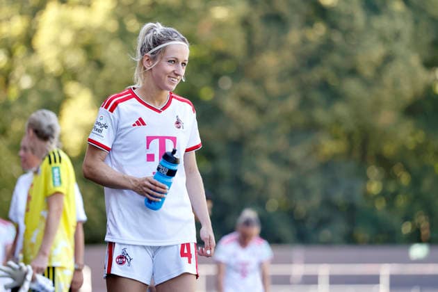 Soccer player Kathrin Kathy Hendrich, defender, during the friendly match between the 1. FC Köln Women s Team and FC Twente Enschede (NED) at Franz Kremer Stadium. Final score: 5–1 for Köln, August 8, 2026, North Rhine-Westphalia, Germany Copyright: xChristophxHardtx