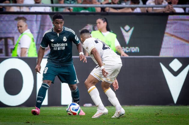 Fußball, Testspiel, Ferencvaros Budapest -Real Madrid FERENCVAROS - REAL MADRID Endrick Felipe Moreira de Sousa of Real during the FIFA friendly football match between Ferencvaros and Ream Madrid CF at the Ferencvaros stadium (Groupama arena). Budapest, Hungary, August 08, 2026. Photo by Branislav Racko Copyright: xx 080A8760