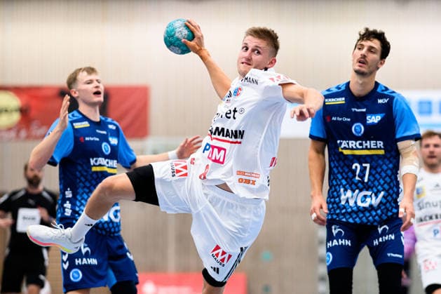 Altensteig SCup 26 27 HC Erlangen TVB Stuttgart Sander Andreassen Overjordet HC Erlangen Altensteig Eichwaldhalle Baden-Württemberg Germany