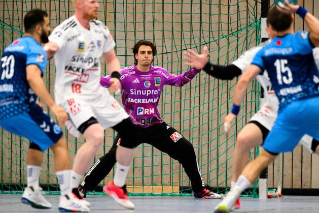 Altensteig SCup 26 27 HC Erlangen TVB Stuttgart Goalkeeper Tin Herceg HC Erlangen Altensteig Eichwaldhalle Baden-Württemberg Germany