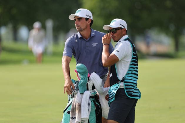BEDMINSTER, NJ - AUGUST 08: Joaquin Niemann of the LIV Golf League walks on the 15th hole during the third round of LIV Golf New York on August 8, 2026 at Trump National Golf Club in Bedminster, New Jersey. (Photo by Andrew Mordzynski Icon Sportswire) GOLF: AUG 08 LIV Golf New York EDITORIAL USE ONLY Icon2608088160539