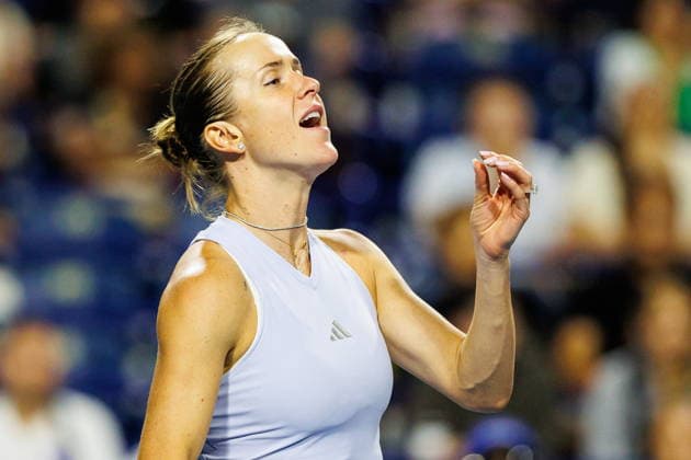 August 8, 2026, Toronto, On, Canada: Elina Svitolina of Ukraine reacts during a match against Amanda Anisimova of the United States during round of 16 National Bank Open Tennis action in Toronto, on Saturday, Aug. 8, 2026. Canada News - August 8, 2026  - ZUMAc35_ 20260808_zaf_c35_201 Copyright: xKeitoxNewmanx