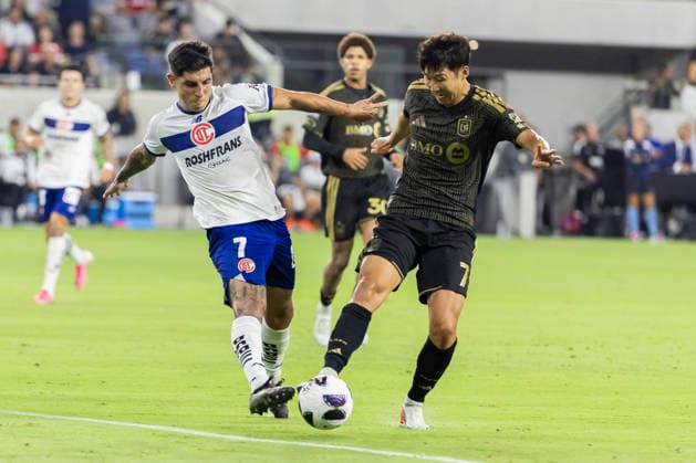 August 8, 2026, Los Angeles, California, USA: Los Angeles FC forward Heung Min Son (7) and Toluca FC midfielder VoÂ­ctor Alfonso GuzmoÂ¡n GuzmoÂ¡n (7) vie for the ball during a Leagues Club soccer match on Saturday, Aug. 8, 2026 in Los Angeles. Los Angeles USA - ZUMAc68_ 20260808_zaf_c68_005 Copyright: xRingoxChiux