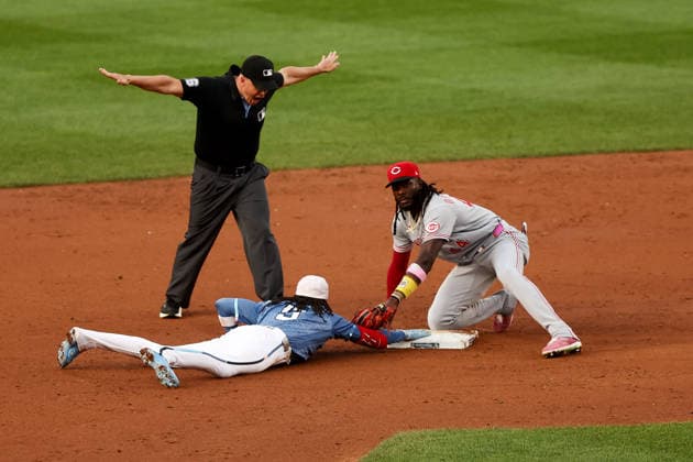 August 8, 2026, Washington D.C, District Of Columbia, United States: Washington, DC; Washington Nationals shortstop CJ Abrams (5) is safe at second base with a double during the Major League Baseball game between the Washington Nationals and the Cincinnati Reds at Nationals Park on Saturday, August 8, 2026. The Nationals beat the Reds 8-2. Washington D.C United States - ZUMAp258 20260808_znp_p258_016 Copyright: xStevexPrakopex