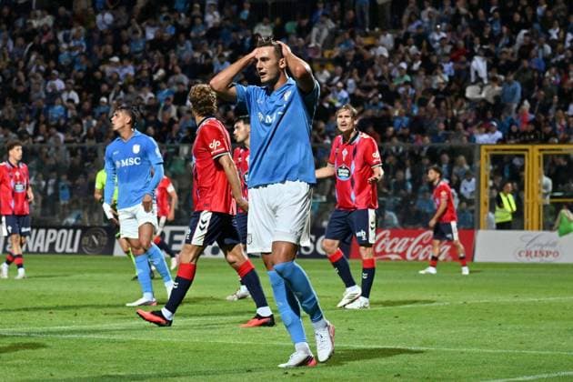 Photo: IPP Felice De Martino, Castel di Sangro, Aquila, August 8, 2026. Soccer Friendly Match 20262027: Napoli vs. Celta de Vigo. Pictured: Lorenzo Lucca. Italy Photo Press World. Copyright  Castel di Sangro italy Italia ITALY  Copyright: xIMAGO R4924_italyphotopressx