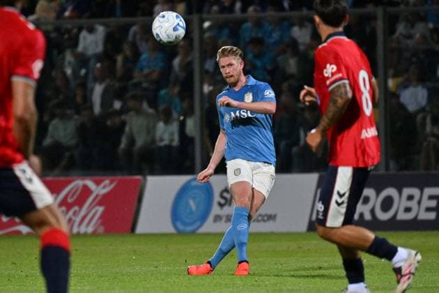 IPP Photo: Felice De Martino, Castel di Sangro, Aquila, August 8, 2026 Soccer Friendly Match 20262027: Napoli vs. Celta de Vigo. Pictured: Kevin De Bruyne. Italy Photo Press World. Copyright  Castel di Sangro italy Italia ITALY  Copyright: xIMAGO R4924_italyphotopressx