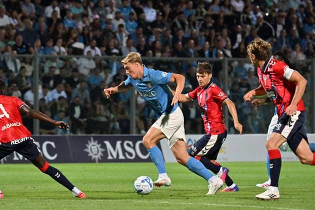 IPP Photo: Felice De Martino, Castel di Sangro, Aquila, August 8, 2026 Soccer Friendly Match 20262027: Napoli vs. Celta de Vigo. Pictured: Rasmus Hojlund. Italy Photo Press World. Copyright  Castel di Sangro italy Italia ITALY  Copyright: xIMAGO R4924_italyphotopressx
