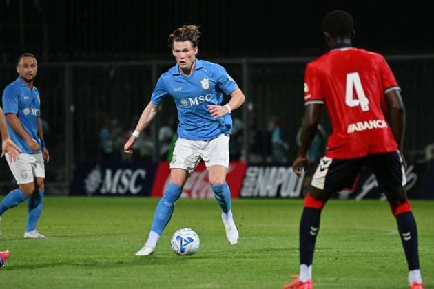IPP Photo: Felice De Martino, Castel di Sangro, Aquila, August 8, 2026 Soccer Friendly Match 20262027: Napoli vs. Celta de Vigo. Pictured: Scott McTominay. Italy Photo Press World. Copyright  Castel di Sangro italy Italia ITALY  Copyright: xIMAGO R4924_italyphotopressx
