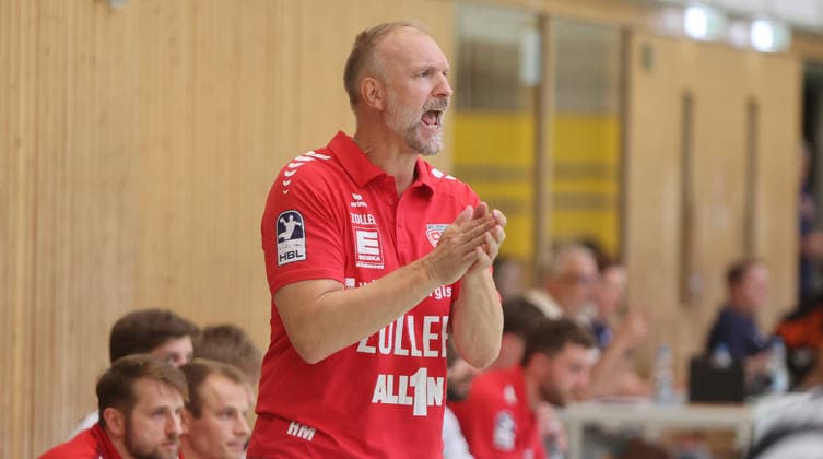 Bönnigheim, Handball: SG BBM Bietigheim vs. Kadetten Schaffhausen, Coach Hartmut Mayerhoffer (BBM)