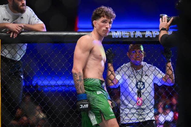 August 8, 2026, Las Vegas, Nevada, USA: QUILLAN SALKILLD defeats MATEUSZ GAMROT by a submission (rear naked choke) during UFC Fight Night 120 at the UFC APEX in Las Vegas. UFC Fight Night 120: Salkilld Defeats Gamrot By Submission.  - ZUMAo117 20260808_zsp_o117_008 Copyright: xMikaelxOnax