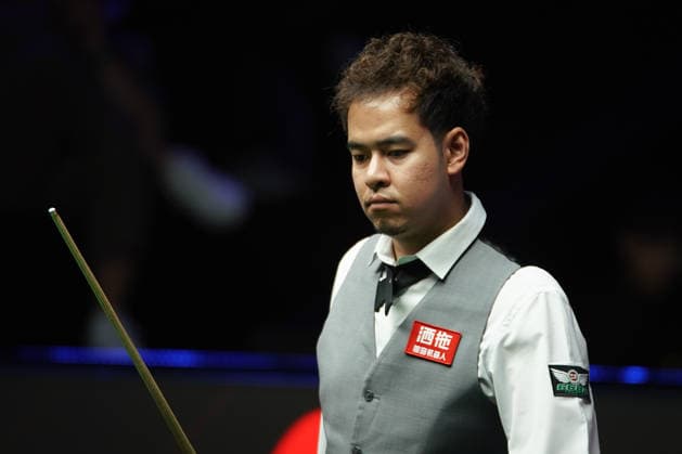 TAIYUAN, CHINA - AUGUST 09: Noppon Saengkham of Thailand reacts in the Round 1 match against Judd Trump of England on day 2 of the 2026 China Open (officially the 2026 Satuo China Open) at the Riverside Sports Centre on August 9, 2026 in Taiyuan, Shanxi Province of China.  Copyright: xTaixChengzhex 111658963813