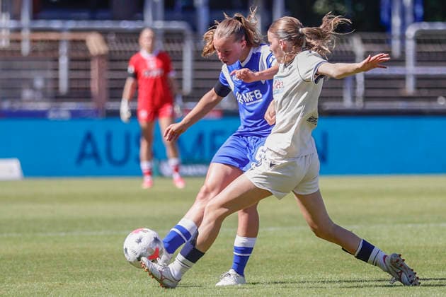 August 9, 2026, Hänsch Arena, Meppen, GER, Women s Bundesliga 2: SV Meppen vs. TSG Hoffenheim II, Lilly Bartke SV Meppen 6 DFL regulations prohibit any use of photographs as image sequences and or quasi-video. Meppen, Lower Saxony, Hänsch Arena