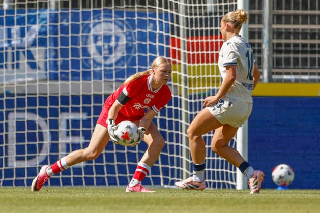 August 9, 2026, Hänsch Arena, Meppen, GER, Women s Bundesliga 2: SV Meppen vs. TSG Hoffenheim II, Goalkeeper Carla Mia Steenken, SV Meppen 1. DFL regulations prohibit any use of photographs as image sequences and or quasi-video. Meppen, Lower Saxony, Hänsch Arena