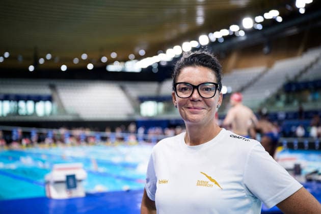 August 9, 2026: Head coach Martina Aronsson of Sweden poses for a portrait during a swimming training session on the tenth day of the 2026 European Aquatics Championships in Saint Denis. 2026 in Saint-Denis. Photo by Joel Marklund. BILDBYRAN code JM JM0836 bbeng swimming 2026 European Aquatics Championships EM training practice Sweden portrait  Copyright: JOELxMARKLUND BB260809JM025