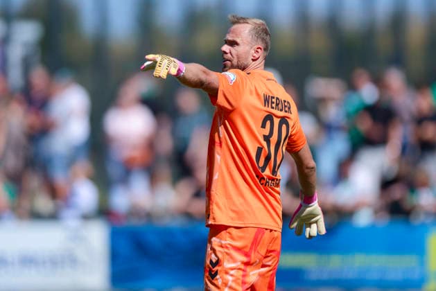 Goalkeeper Alexander Schlager of Werder Bremen gestures during the friendly match between Werder Bremen and SC Paderborn 07 at Stadion am Oyther Berg on August 8, 2026, in Vechta, Germany Photo by Marco Steinbrenner DeFodi Images Goalkeeper Alexander Schlager of Werder Bremen gestures during the friendly match between Werder Bremen and SC Paderborn 07 at Stadion am Oyther Berg on August 8, 2026 in Vechta, Germany Photo by Marco Steinbrenner DeFodi Images Photo by Marco Steinbrenner DeFodi Images