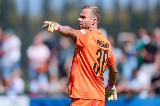 Goalkeeper Alexander Schlager of Werder Bremen gestures during the friendly match between Werder Bremen and SC Paderborn 07 at Stadion am Oyther Berg on August 8, 2026, in Vechta, Germany Photo by Marco Steinbrenner DeFodi Images Goalkeeper Alexander Schlager of Werder Bremen gestures during the friendly match between Werder Bremen and SC Paderborn 07 at Stadion am Oyther Berg on August 8, 2026 in Vechta, Germany Photo by Marco Steinbrenner DeFodi Images Photo by Marco Steinbrenner DeFodi Images