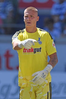 Goalkeeper Maximilian Braune of MSV Duisburg, 1, gesturing (GER), MSV Duisburg vs. SV Meppen 1912, soccer, 3rd Division, Matchday 1, 2026–2027 season, August 8, 2026 DFL DFB regulations prohibit any use of photographs as image sequences and or quasi-video GER, MSV Duisburg vs. SV Meppen 1912, soccer, 3. Liga, Matchday 1, 2026–2027 season, August 8, 2026, Duisburg Copyright: xEibner-Pressefoto ThomasxThienelx EP_TTL