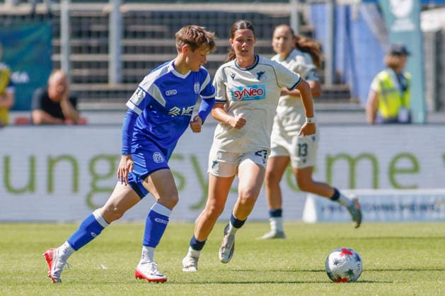 August 9, 2026, Hänsch Arena, Meppen, GER, Women s Bundesliga 2: SV Meppen vs. TSG Hoffenheim II, Sarah Dittrich, SV Meppen 19. DFL regulations prohibit any use of photographs as image sequences and or quasi-video. Meppen, Lower Saxony, Hänsch Arena