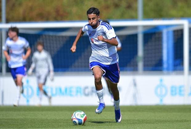 Schalke 04 U19 vs. MSV Duisburg U19 ** FOR EDITORIAL PURPOSES ONLY ** EDITORIAL USE ONLY ** p Soccer U19 DFB Youth League Preliminary Round Group H Matchday 1 Schalke 04 U19 vs. MSV Duisburg U19 on August 9, 2026, at the Parkstadion in Gelsenkirchen Reda Haddou MSV Duisburg U19 Germany North Rhine-Westphalia Gelsenkirchen Copyright ThorstenxTillmann Copyright: ThorstenxTillmann doc872zufgcupx18plh91gnx ,EDITORIAL USE ONLY Copyright: ThorstenxTillmann