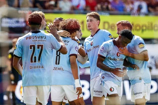 ROTTERDAM - Luciano Valente of Feyenoord celebrates the 0-1 during the Dutch Eredivisie match between Sparta Rotterdam and Feyenoord at Sparta Stadion Het Kasteel on August 9, 2026 in Rotterdam, the Netherlands. BAS CZERWINSKI ANP Eredivisie 2026 27 xVIxANPxSportx xxANPxIVx 565148221 originalFilename: 565148221.jpg