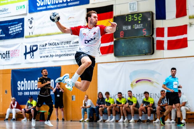 August 9, 2026, xdobgx, 2026 Heide Cup Handball Tournament, HOJ Elite Provence Aix vs. Lauge Hemmingsen HOJ Elite, No. 4 taking a shot, in action, shooting at Schneverdingen