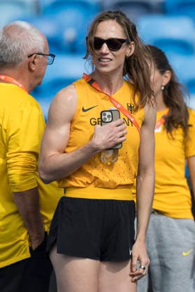 BIRMINGHAM, GREAT BRITAIN - AUGUST 9, 2026 : Eileen DEMES (GER Germany) during the warm-up session of the European Athletics Championships at Alexander Stadium on August 9, 2026 in Birmingham, Great Britain. Oregon Great Britain Copyright: xAxelxKohringx