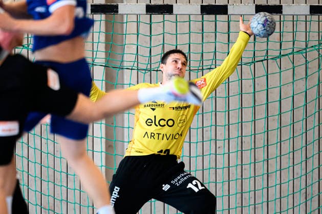 Altensteig SCup Match, 3rd Place, 26–27 HBW Balingen vs. HC Erlangen, Goalkeeper Daniel Rebmann, HBW Balingen, Altensteig, Eichwaldhalle, Baden-Württemberg, Germany