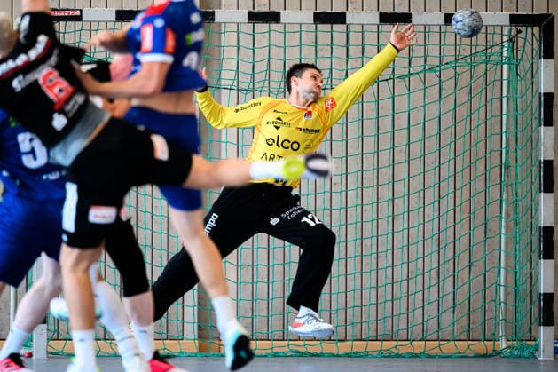 Altensteig SCup Match, 3rd Place, 26–27 HBW Balingen vs. HC Erlangen, Goalkeeper Daniel Rebmann, HBW Balingen, Altensteig, Eichwaldhalle, Baden-Württemberg, Germany