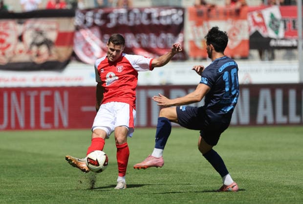 090826 Halle, Saale, Saxony-Anhalt; Sports; Soccer; Hallescher FC Halle (HFC); Northeast Regional League; 4th Division; Men; 2026–2027 Season; Matchday 4; Hallescher FC; CFC Chemnitzer FC; Marius Hauptmann (Hallescher FC); Domenico Alberico (Chemnitzer FC)