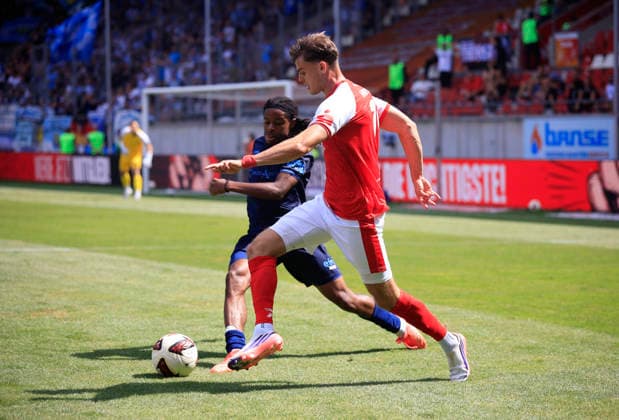 090826 Halle, Saale, Saxony-Anhalt; Sports; Soccer; Hallescher FC Halle (HFC); Northeast Regional League (4th Division); Men s; 2026–2027 Season; Matchday 4; Hallescher FC; CFC Chemnitzer FC; Fabrice Hartmann; Hallescher FC; Ken Tchouangue; Chemnitzer FC