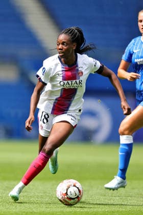 Brighton and Hove Albion Women v Paris Saint-Germain Women Pre-Season Friendly Naomie Feller of Paris Saint-Germain Women during the Pre-Season Friendly match at the American Express Stadium, Brighton and Hove 09 08 2026 UK Newspapers OUT Copyright: xNeilxHolmesx FIL-23742-0002