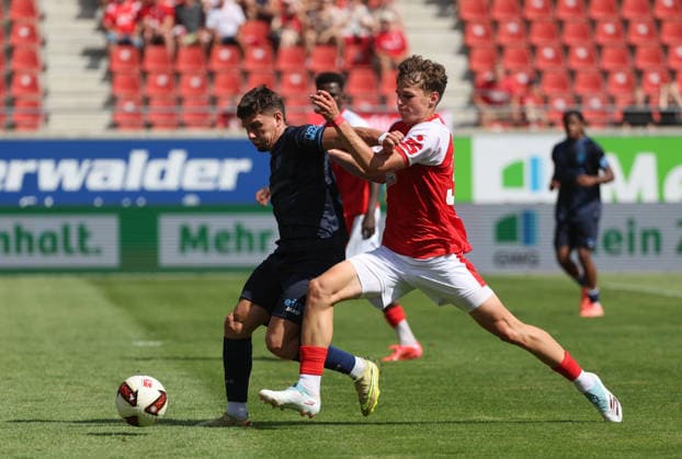 08 26 2009 Halle, Saale, Saxony-Anhalt Sports Soccer Hallescher FC Halle (HFC) Northeast Regional League (4th Division) Men s Season 2026–2027 Matchday 4 Hallescher FC CFC Chemnitzer FC Felix Langhammer HFC Tobis Stockinger Chemnitzer FC