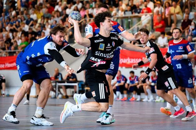 Altensteig SCup Match, 3rd Place: 26–27 HBW Balingen, HC Erlangen, Lucca Bialowas, Erlangen, Altensteig, Eichwaldhalle, Baden-Württemberg, Germany