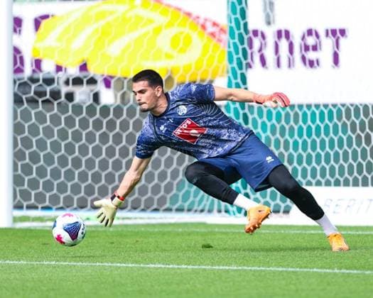 August 9, 2026, Soccer, Brack Super League 2026–27, Round 3, FC St. Gallen 1879 vs. FC Lucerne, Berit Sitter Stadium, St. Gallen, Switzerland. Simon Simoni 1, FC Lucerne warming up. Photo by Urs Ottiger