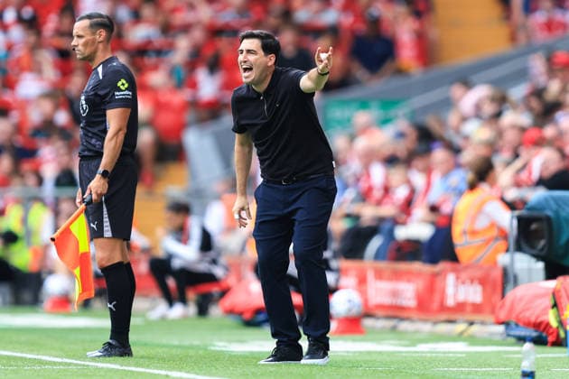 pre-season friendly: Liverpool v Monaco Liverpool manager Andoni Iraola during the pre-season friendly match Liverpool vs Monaco at Anfield, Liverpool, United Kingdom on 09 August 2026 (Photo by Jorge Horsted News Images) Liverpool Anfield Merseyside United Kingdom Copyright: xJorgexHorsted NewsxImagesx