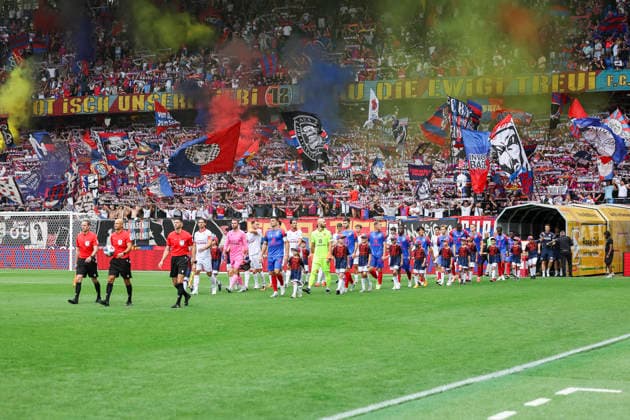 FC Thun and FC Basel before kickoff, Switzerland, soccer, Super League, Matchday 3, 2026–2027, FC Basel 1893 vs. FC Thun, August 9, 2026, St. Jakob Park, Basel, Switzerland Copyright: xGrantxHubbsx