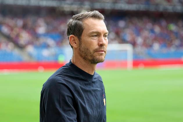 Stephan Lichtsteiner, FC Basel, Coach before kickoff, Switzerland, Soccer, Super League, Matchday 3, 2026–2027, FC Basel 1893 vs. FC Thun, August 9, 2026, Basel, St. Jakob Park, Switzerland Copyright: xGrantxHubbsx
