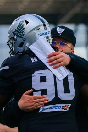 AMERICAN FOOTBALL - EFA, Raiders vs Musketeers INNSBRUCK,AUSTRIA,09.AUG.26 - AMERICAN FOOTBALL - EFA, Raiders Tirol vs Paris Musketeers. Image shows Christian Vogel (Raiders).  GEPAxpictures xOleskiixMarusyk