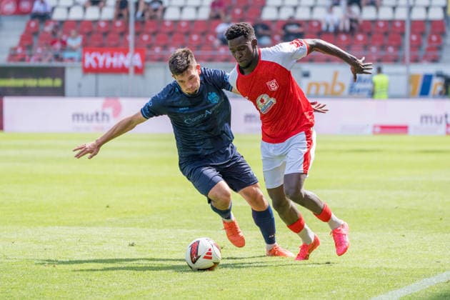 Roman Eppendorfer CFC, 25, Bocar Baro HFC, 9, Hallescher FC vs. Chemnitzer FC, Soccer, Northeast Regional League, Matchday 4, 2026–27 Season, August 9, 2026, Halle Leuna Chemie Stadium, ST Deutschland