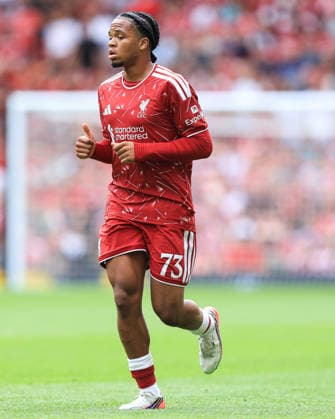 pre-season friendly: Liverpool v Monaco Rio Ngumoha of Liverpool during the pre-season friendly match Liverpool vs Monaco at Anfield, Liverpool, United Kingdom on 09 August 2026 (Photo by Jorge Horsted News Images) Liverpool Anfield Merseyside United Kingdom Copyright: xJorgexHorsted NewsxImagesx