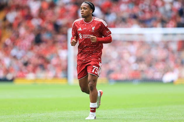 pre-season friendly: Liverpool v Monaco Rio Ngumoha of Liverpool during the pre-season friendly match Liverpool vs Monaco at Anfield, Liverpool, United Kingdom on 09 August 2026 (Photo by Jorge Horsted News Images) Liverpool Anfield Merseyside United Kingdom Copyright: xJorgexHorsted NewsxImagesx