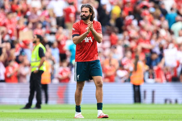 pre-season friendly: Liverpool v Monaco Liverpool goalkeeper Alisson during the pre-season friendly match Liverpool vs Monaco at Anfield, Liverpool, United Kingdom on 09 August 2026 (Photo by Jorge Horsted News Images) Liverpool Anfield Merseyside United Kingdom Copyright: xJorgexHorsted NewsxImagesx