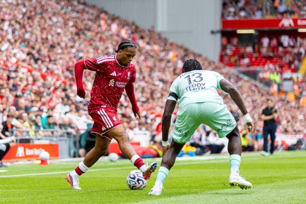 Football - Pre-Season Friendly - Liverpool FC v AS Monaco LIVERPOOL, ENGLAND - Saturday, August 8, 2026: Liverpool s Rio Ngumoha during a pre-season friendly match between Liverpool FC and AS Monaco FC at Anfield. (Photo by David Rawcliffe Propaganda) LIVERPOOL Anfield MERSEYSIDE ENGLAND  Copyright: xDavidxRawcliffex P2026-08-09-Liverpool_Monaco-138