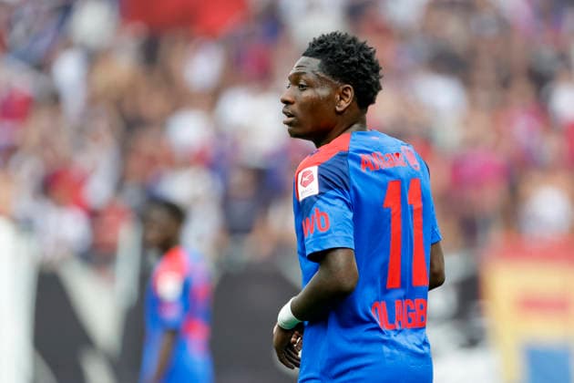 Kazeem Olaigbe, FC Basel, 11, Switzerland, Soccer, Super League, Matchday 3, 2026–2027, FC Basel 1893 vs. FC Thun, August 9, 2026, St. Jakob Park, Basel, Switzerland Copyright: xGrantxHubbsx