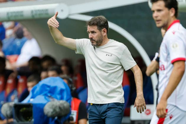 Gian Luca Privitelli, FC Thun, Coach, Switzerland, Soccer, Super League, Matchday 3, 2026–2027, FC Basel 1893 vs. FC Thun, August 9, 2026, St. Jakob Park, Basel, Switzerland Copyright: xGrantxHubbsx