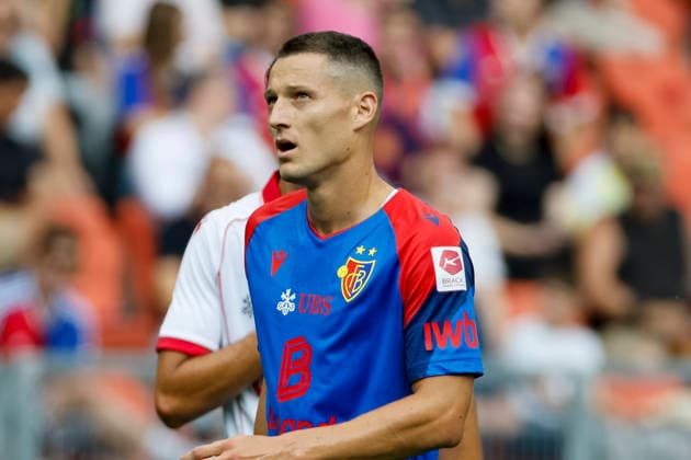 Zan Celar, FC Basel, 09, Switzerland, Soccer, Super League, Matchday 3, 2026–2027, FC Basel 1893 vs. FC Thun, August 9, 2026, St. Jakob Park, Basel, Switzerland Copyright: xGrantxHubbsx