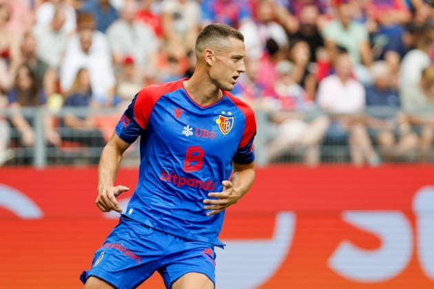 Zan Celar, FC Basel, 09, Switzerland, Soccer, Super League, Matchday 3, 2026–2027, FC Basel 1893 vs. FC Thun, August 9, 2026, St. Jakob Park, Basel, Switzerland Copyright: xGrantxHubbsx